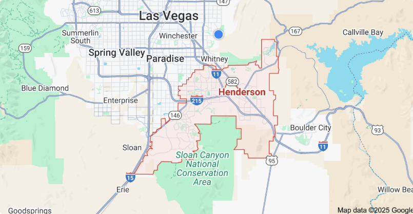 henderson nv map