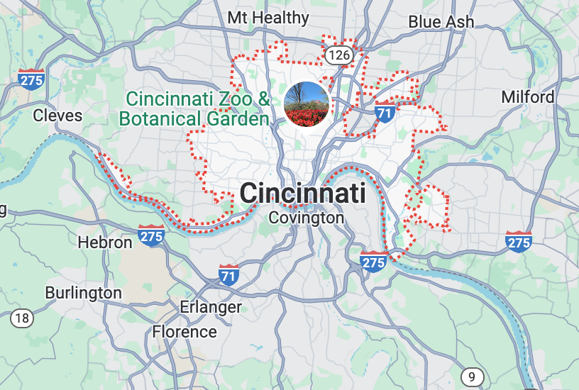 Cincinnati Google Maps