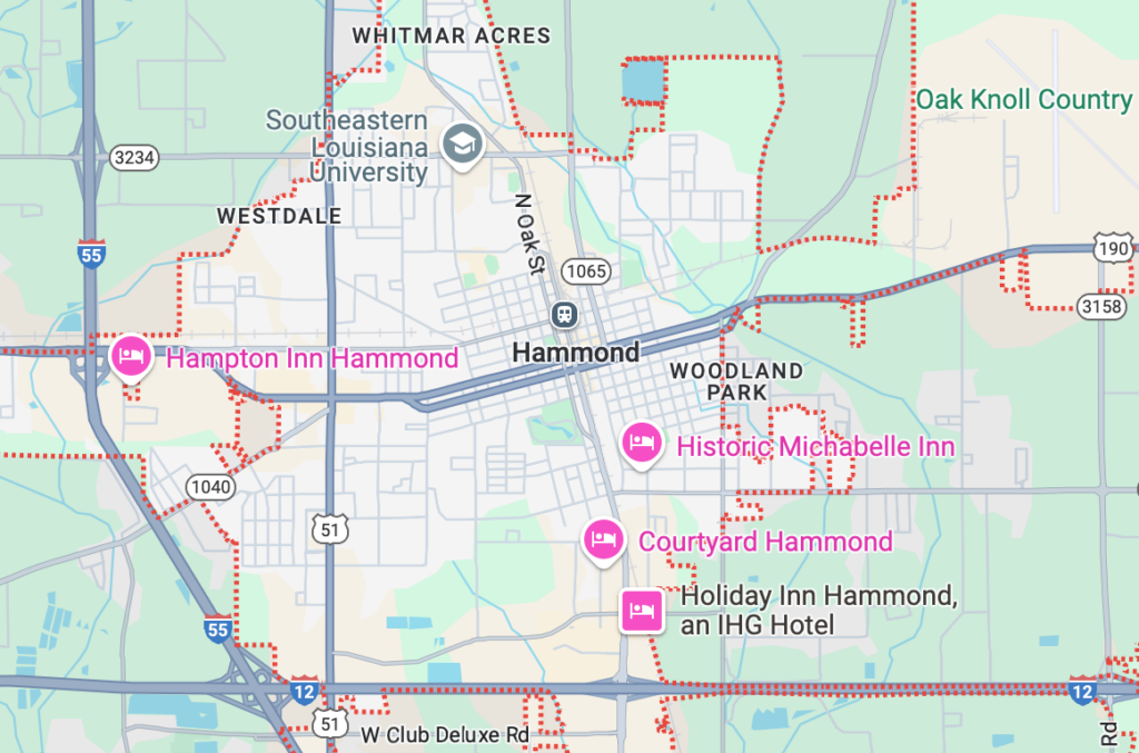 Hammond, LA Google Maps