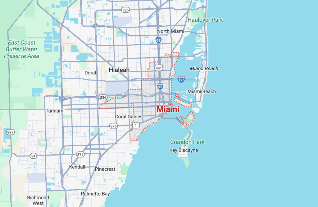 Google Maps Miami FL Image