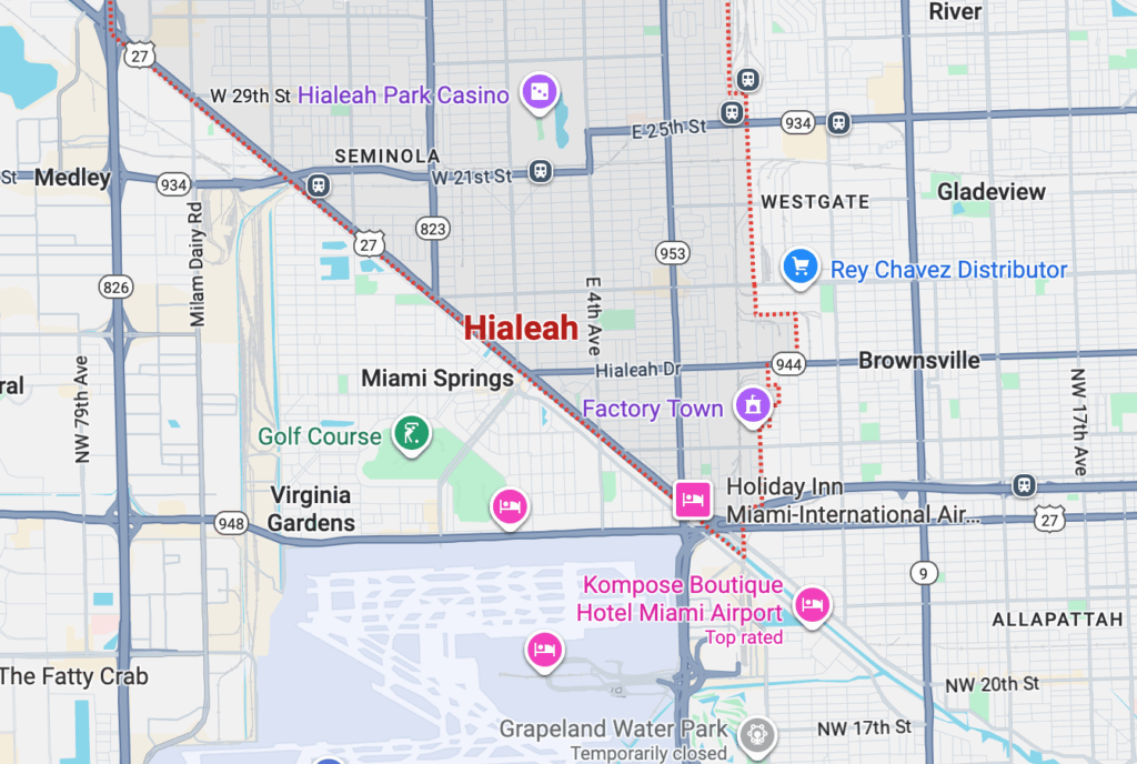 Hialeah FL Google Maps Image