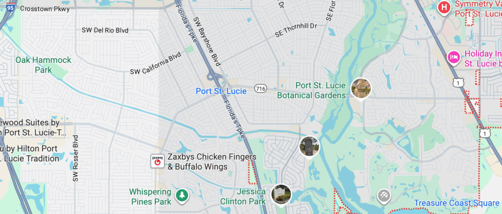 Port St. Lucie Google Maps Image