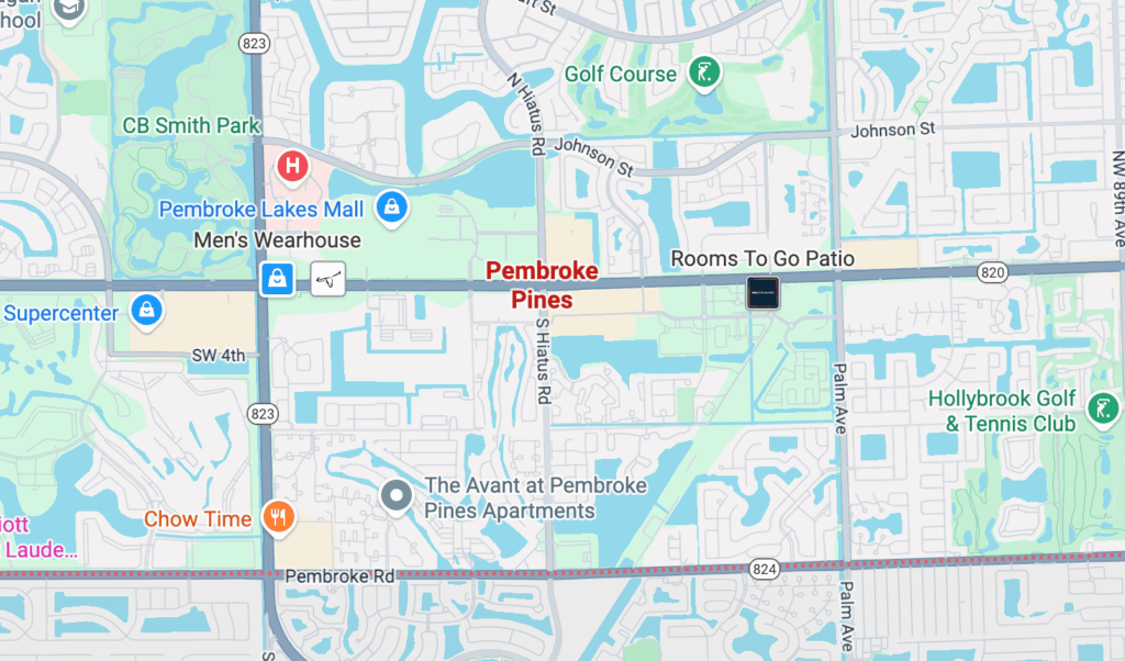 Pembroke Pines FL Google Maps Image