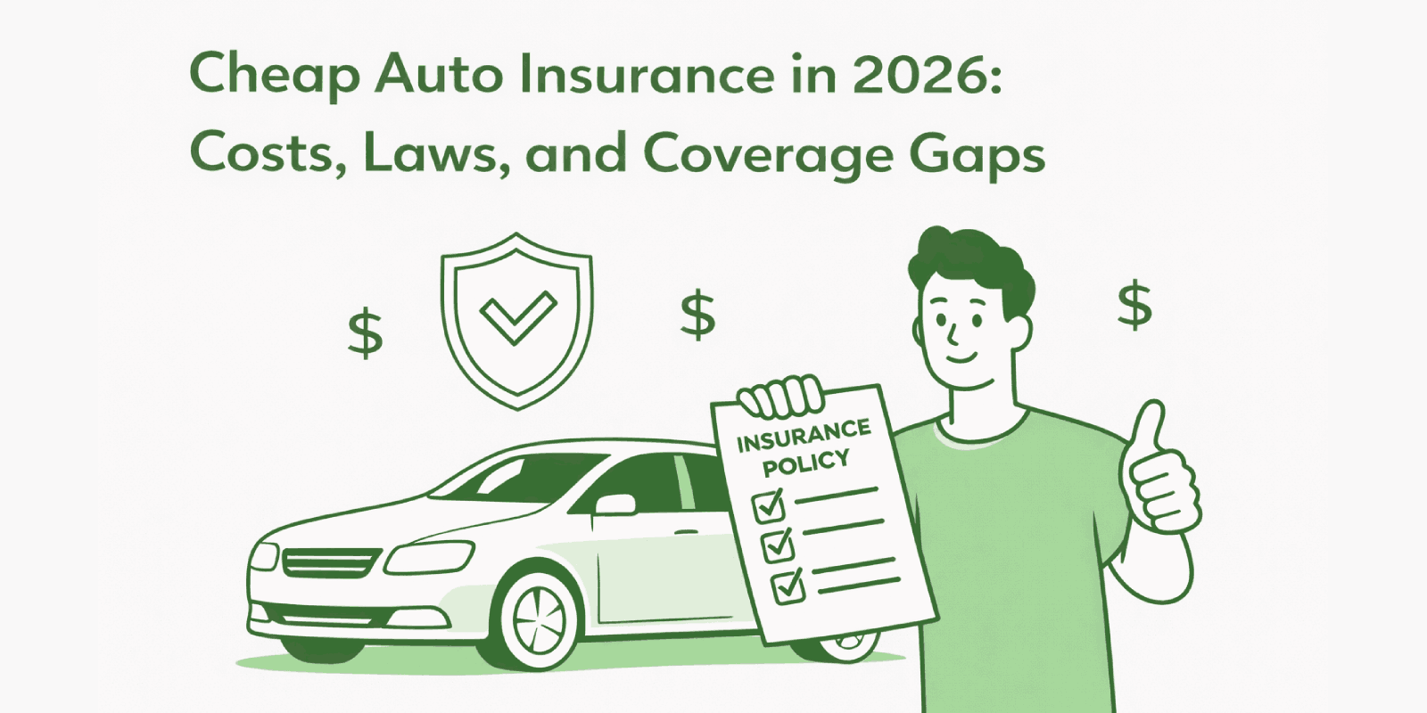 Cheap Auto Insurance in 2026: Costs, Laws, and Coverage Gaps