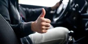 Driving habits thumbs up