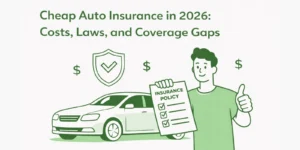 Cheap auto insurance in 2026 costs laws and coverage gaps