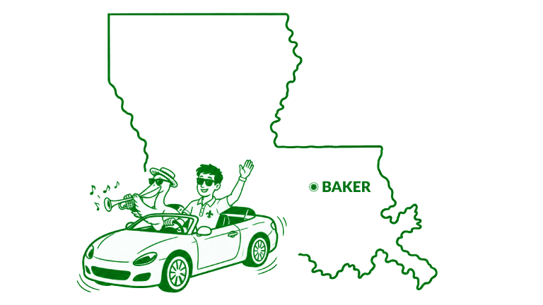 Cheap auto insurance near Baker, LA